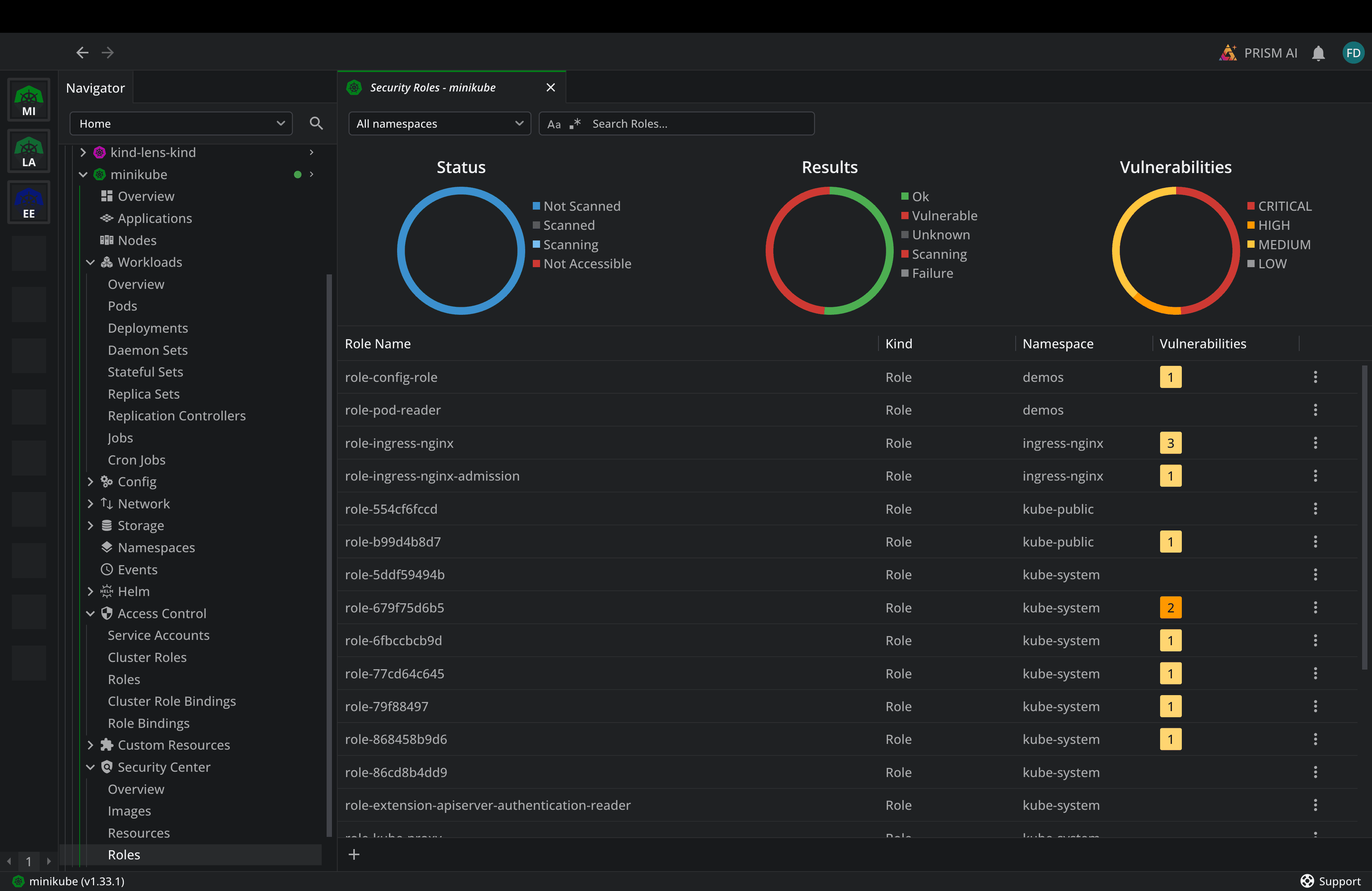 Lens Security Center RBAC