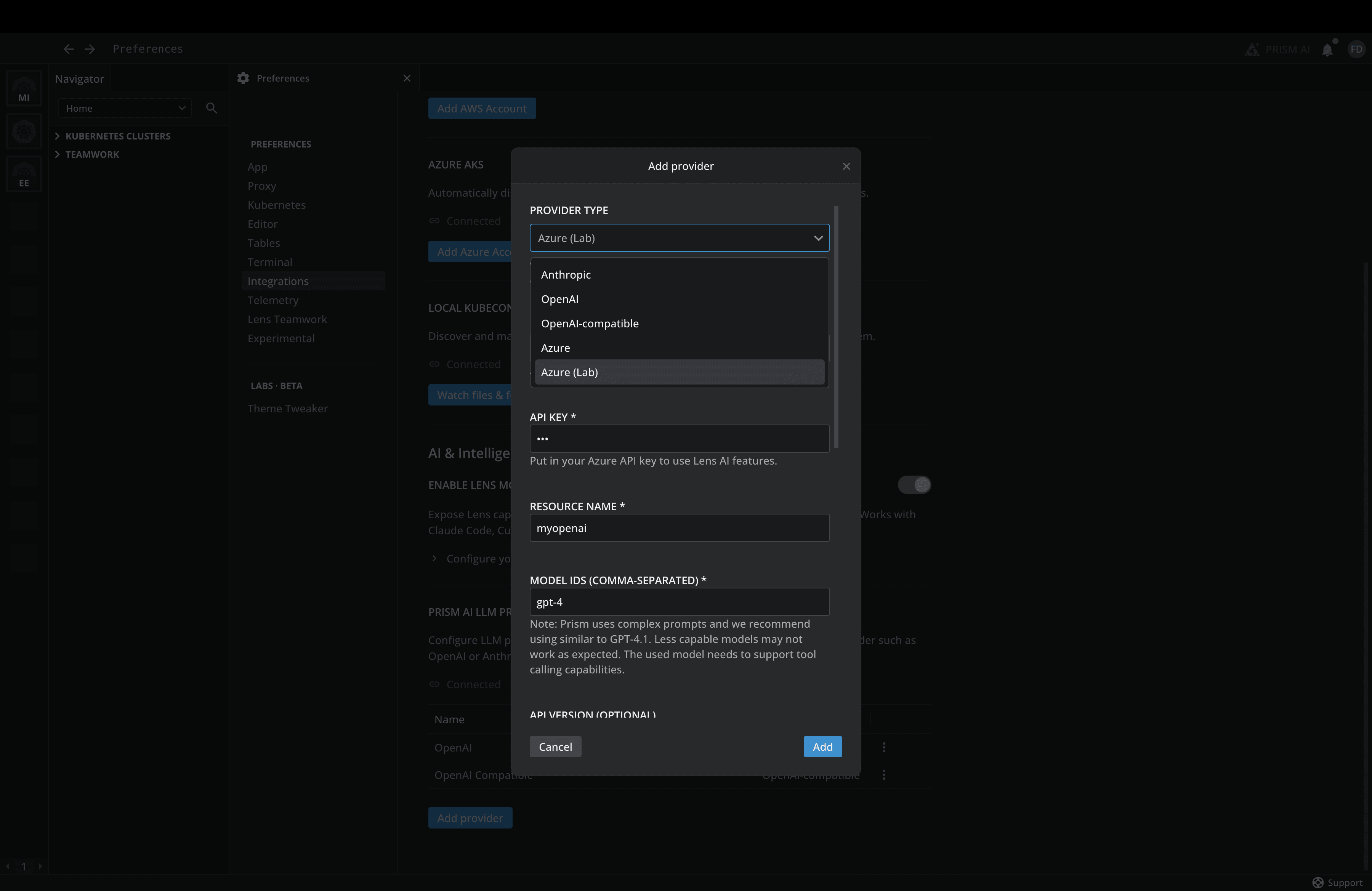 Azure Lab Prism Provider