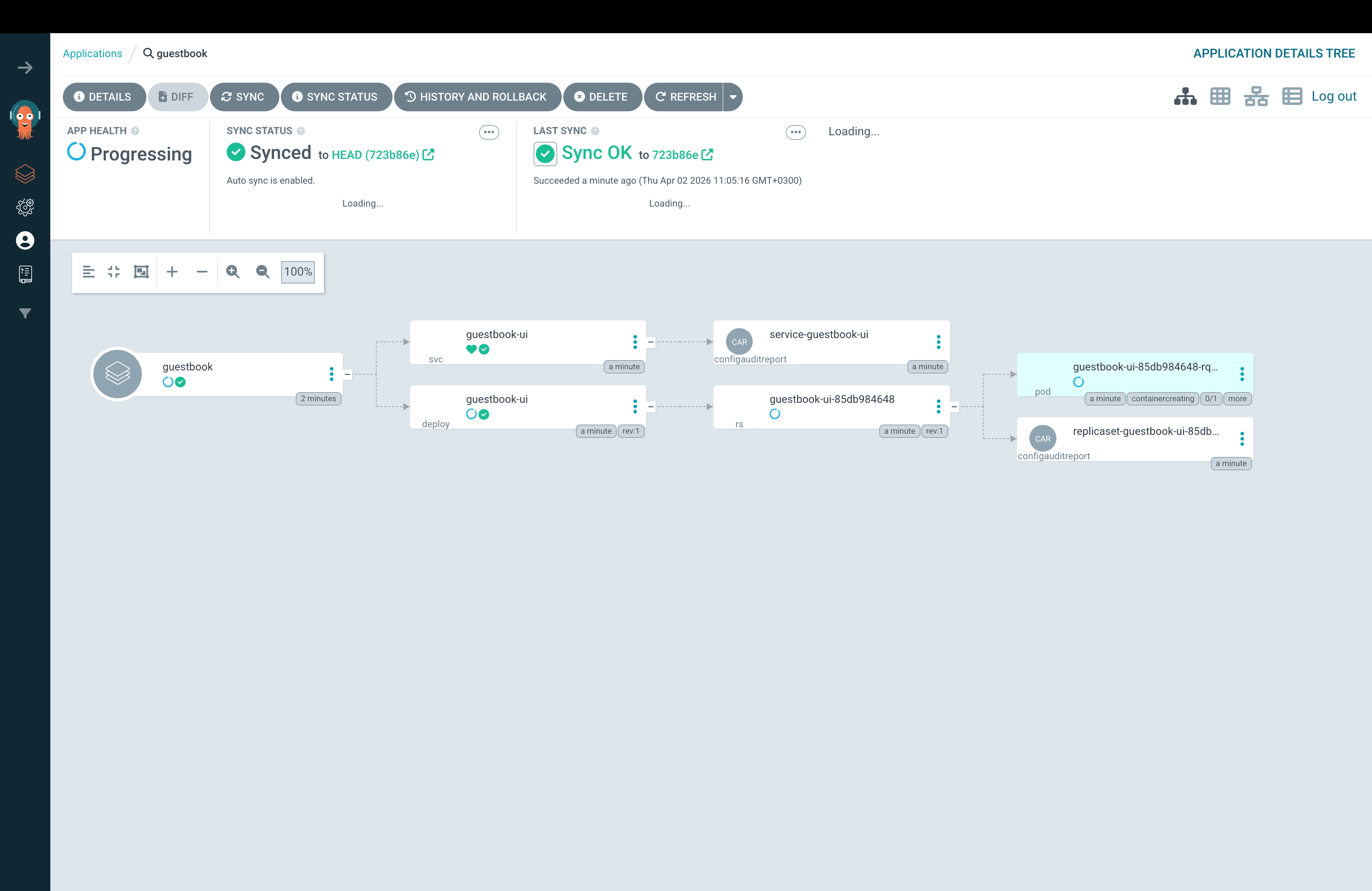 ArgoCD installed application