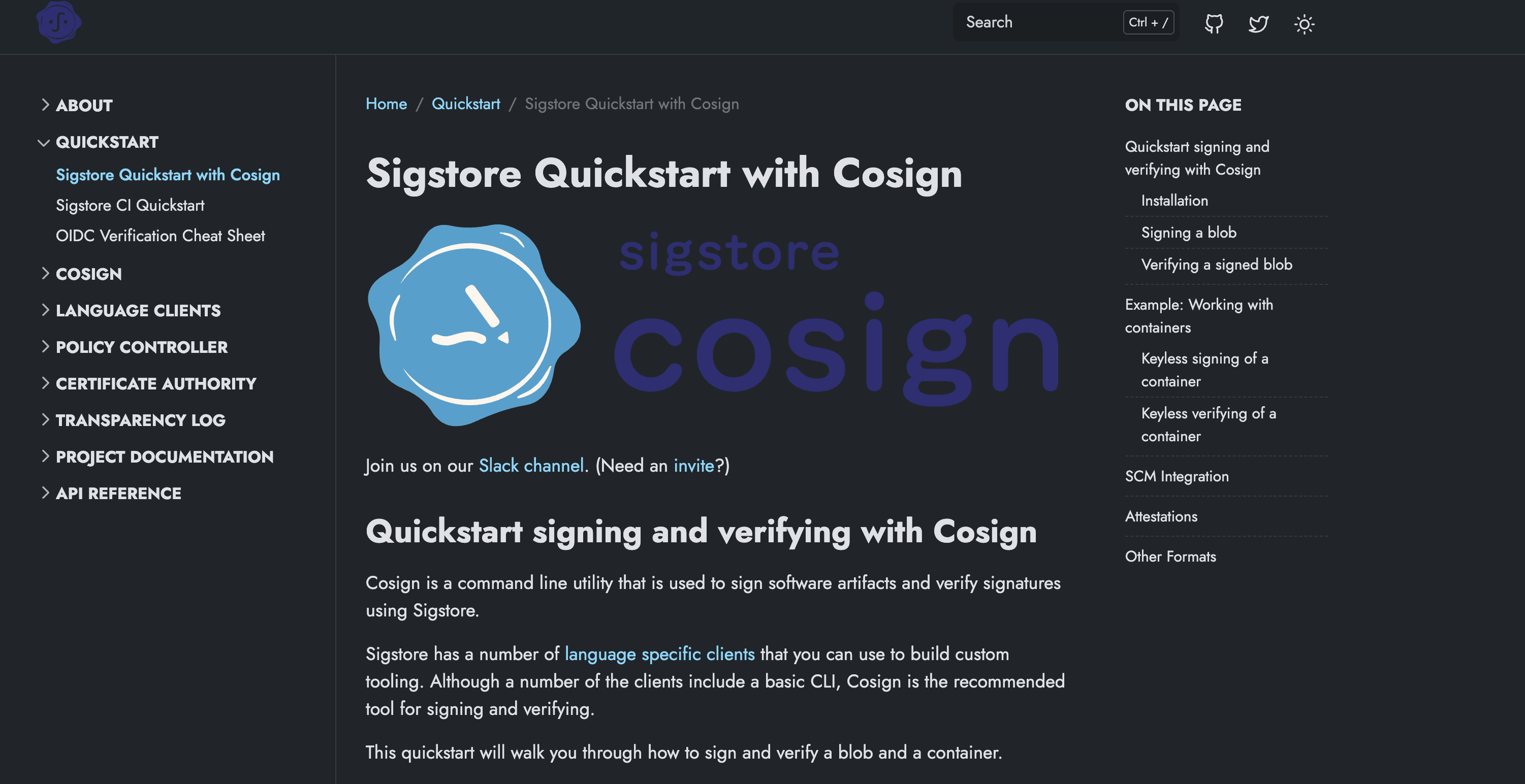 Sigstore/Cosign