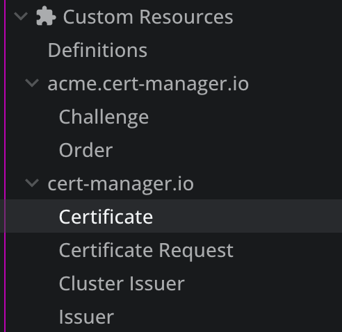Custom resource definition