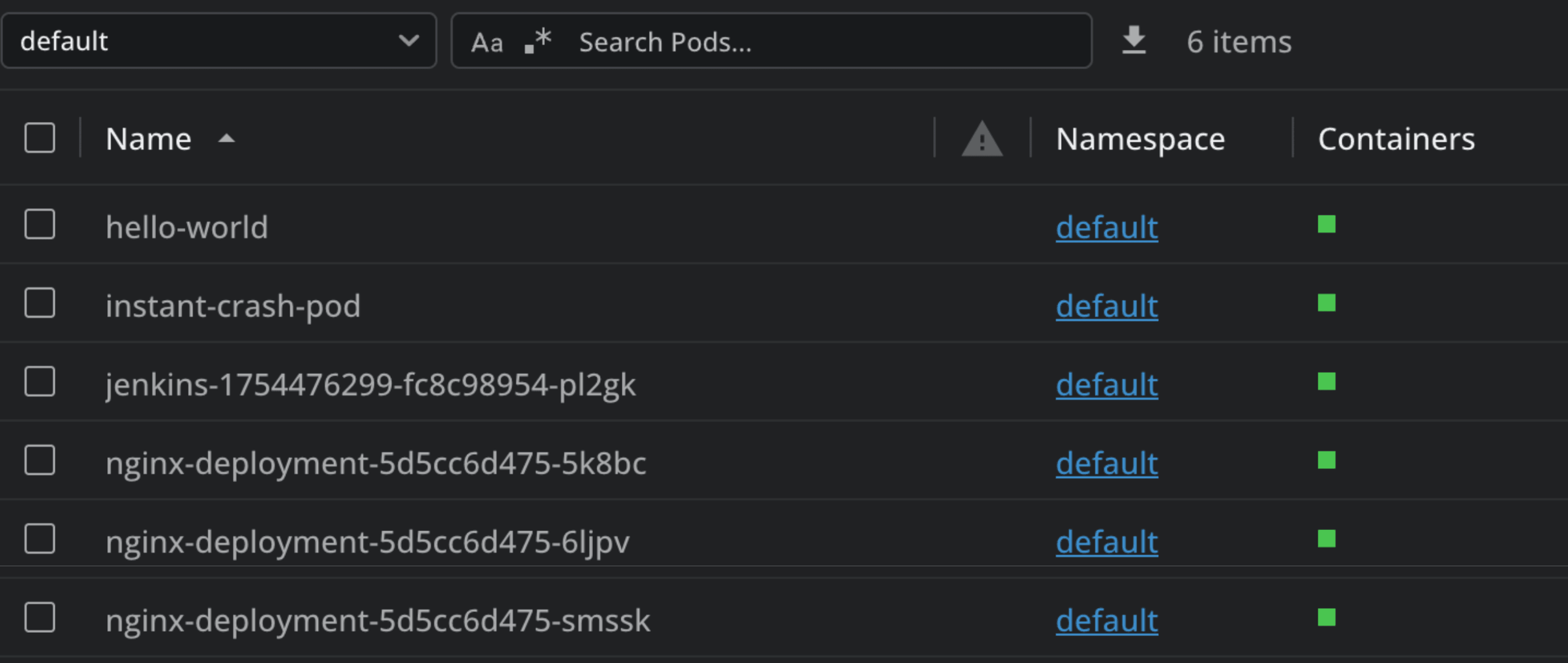 All pods are working