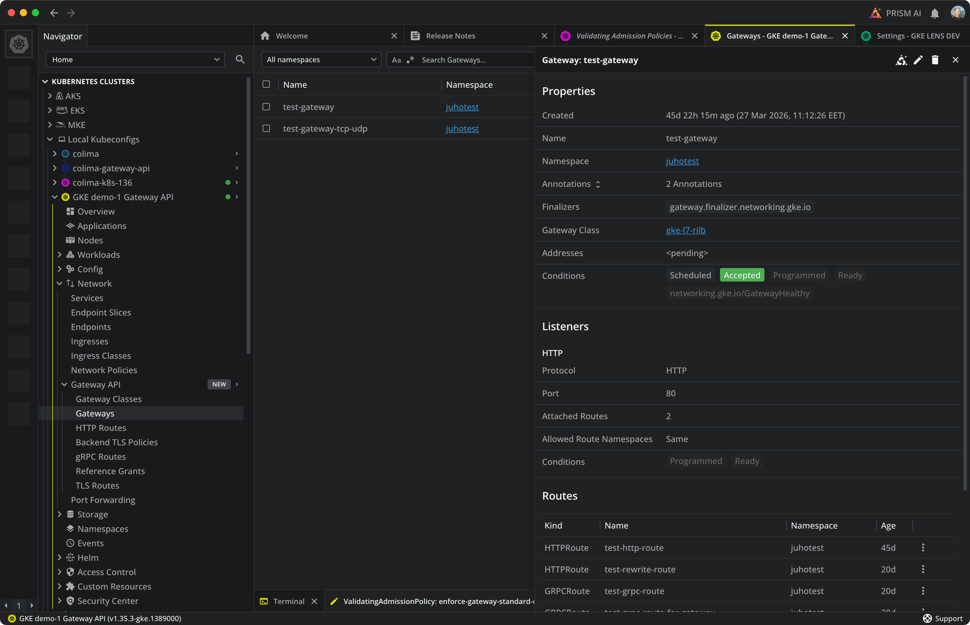 Gateway API Routes