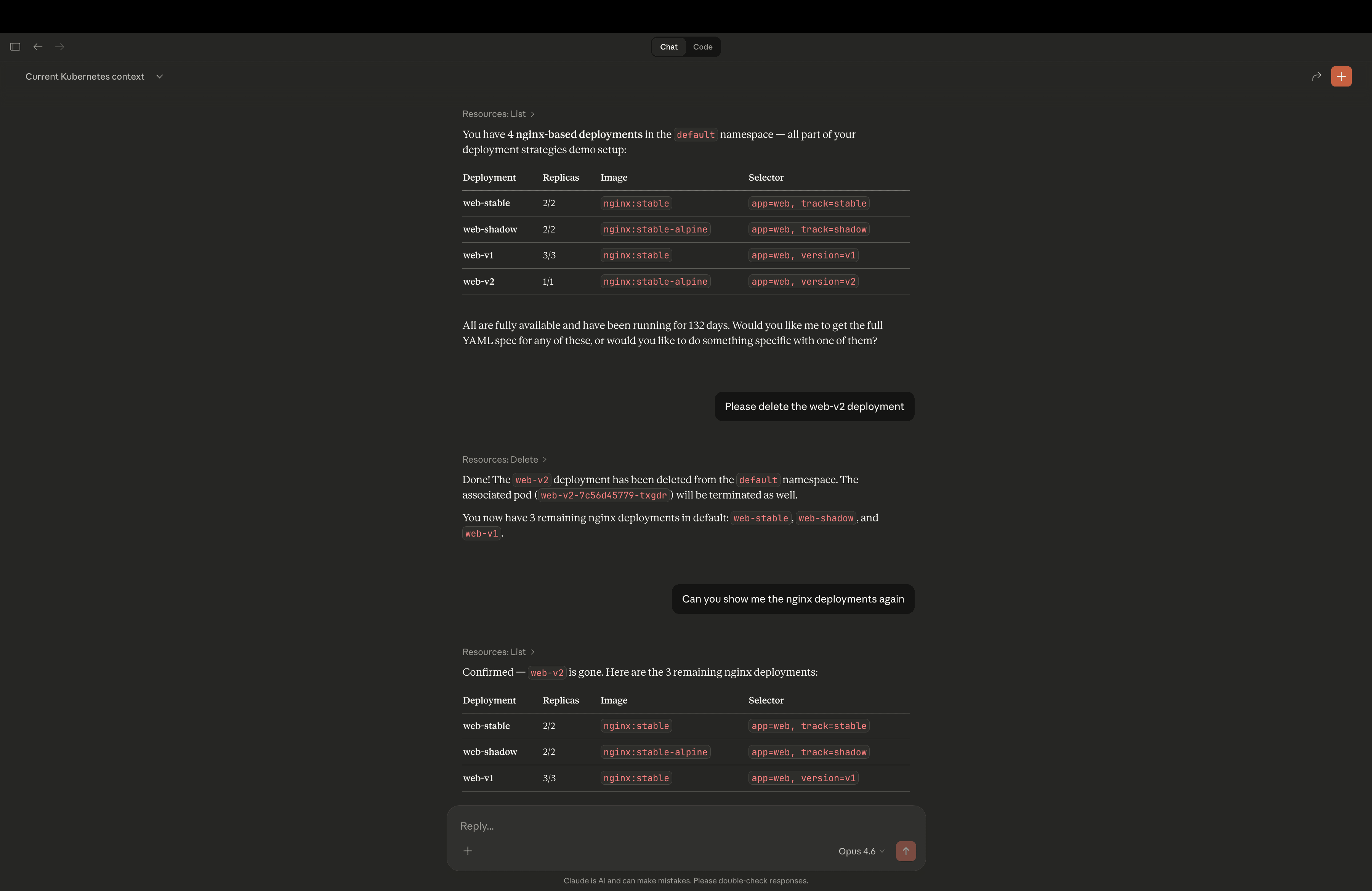 Deleting Deployment from Claude Desktop