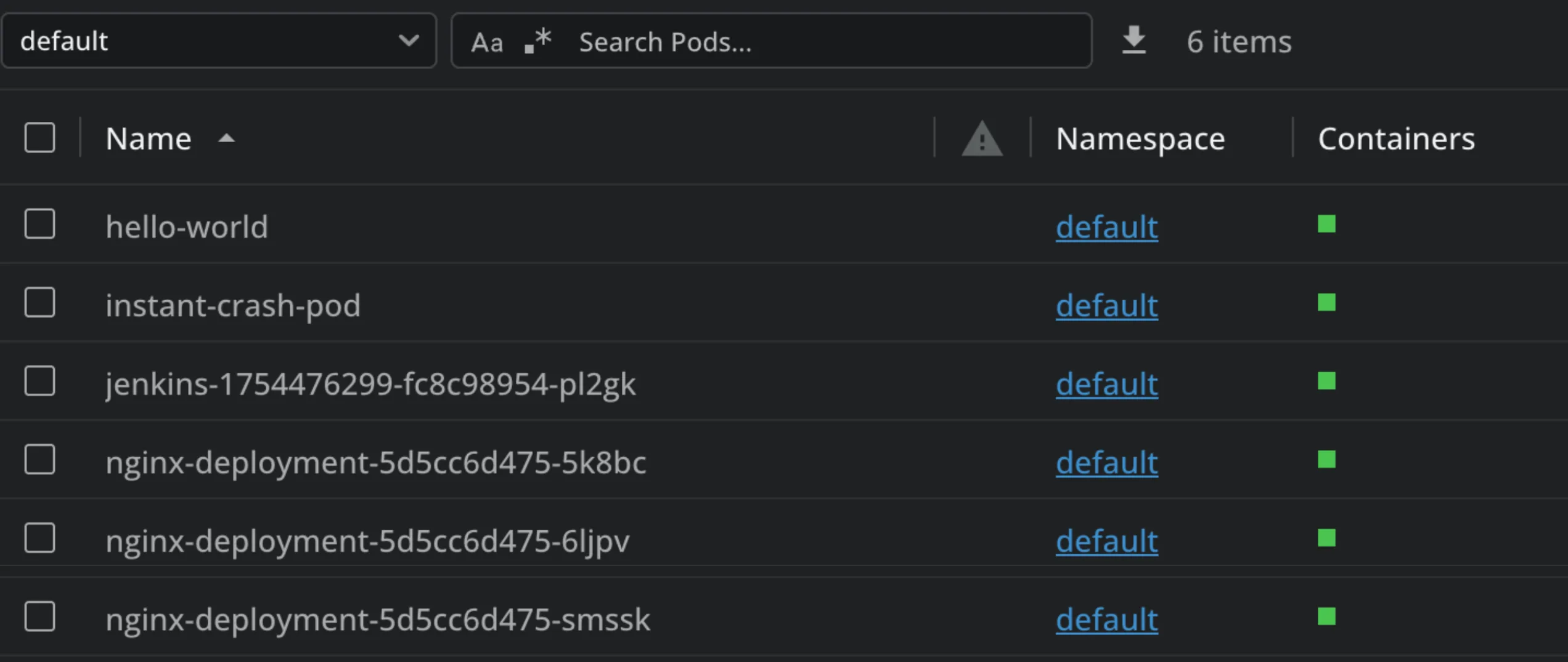 All pods are working