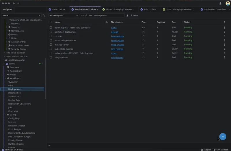 Animated gif showing Contextual Tab Filtering in action