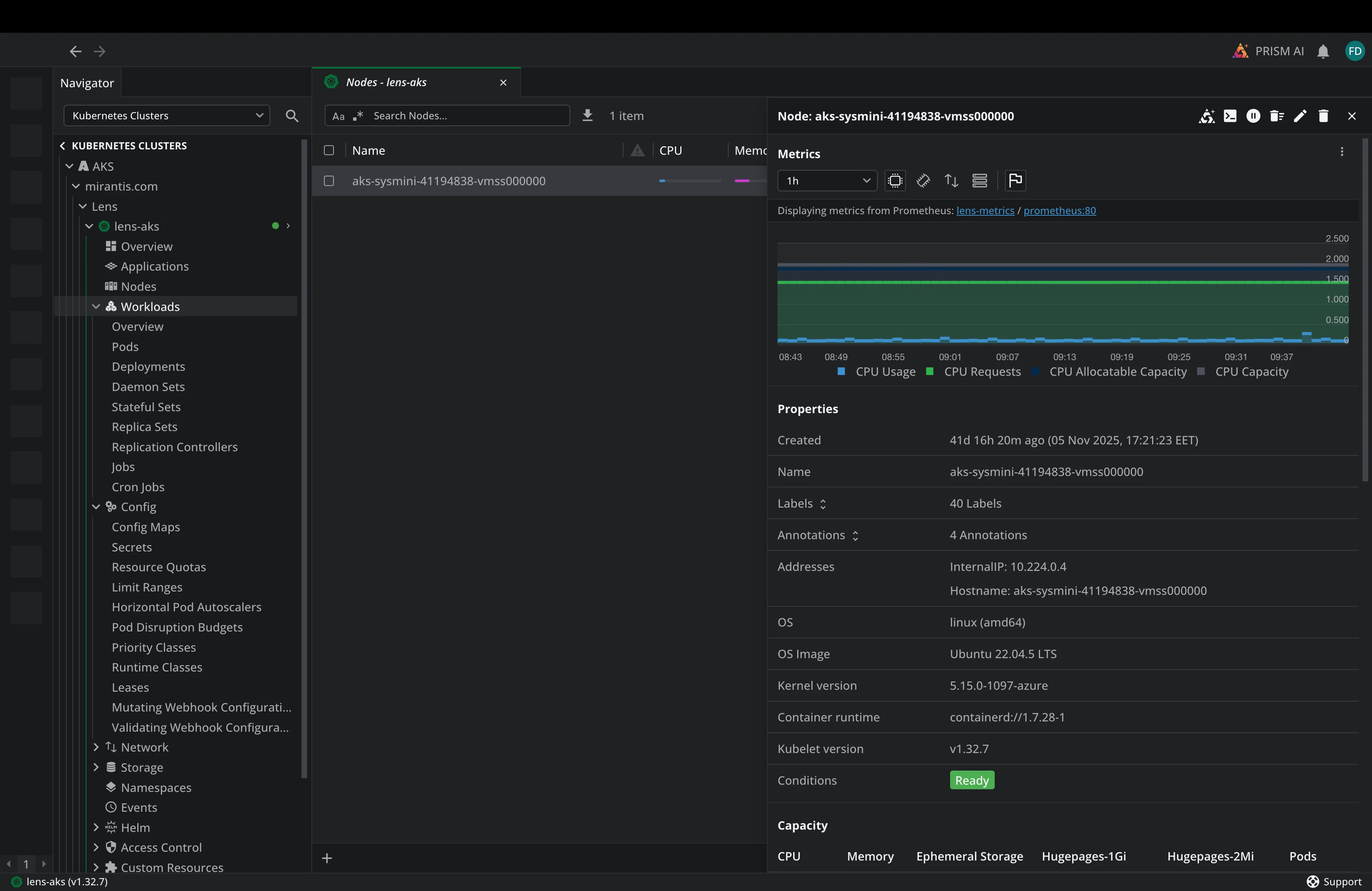 Azure AKS connected