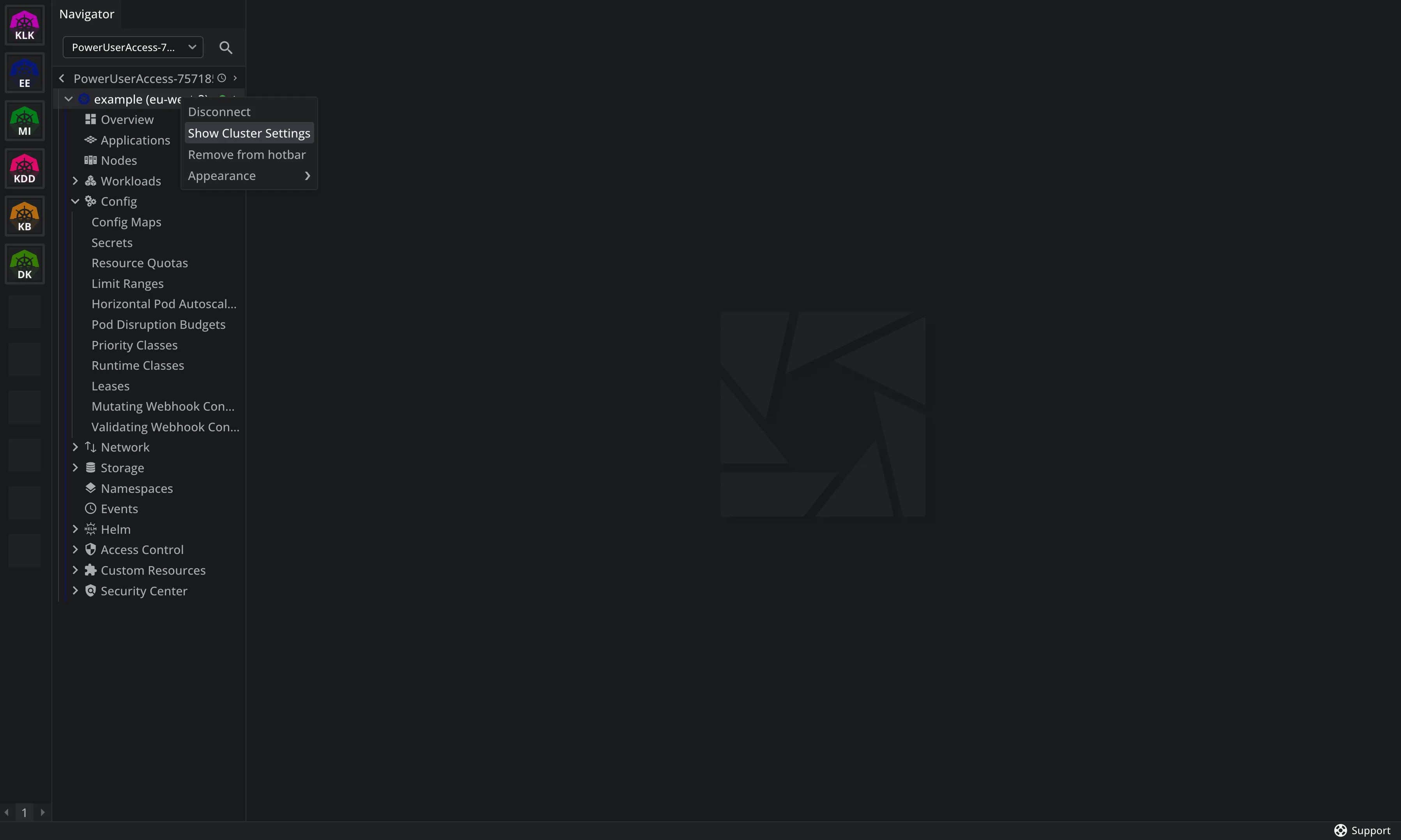 Show Cluster Settings