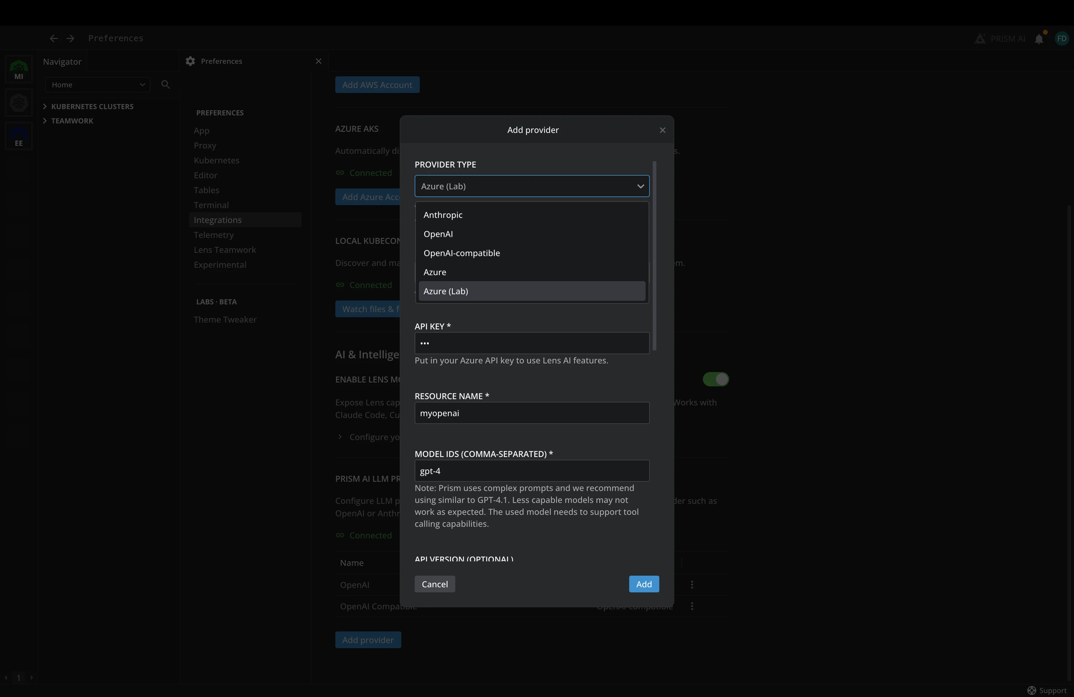 Azure (Lab) Prism Provider experiment
