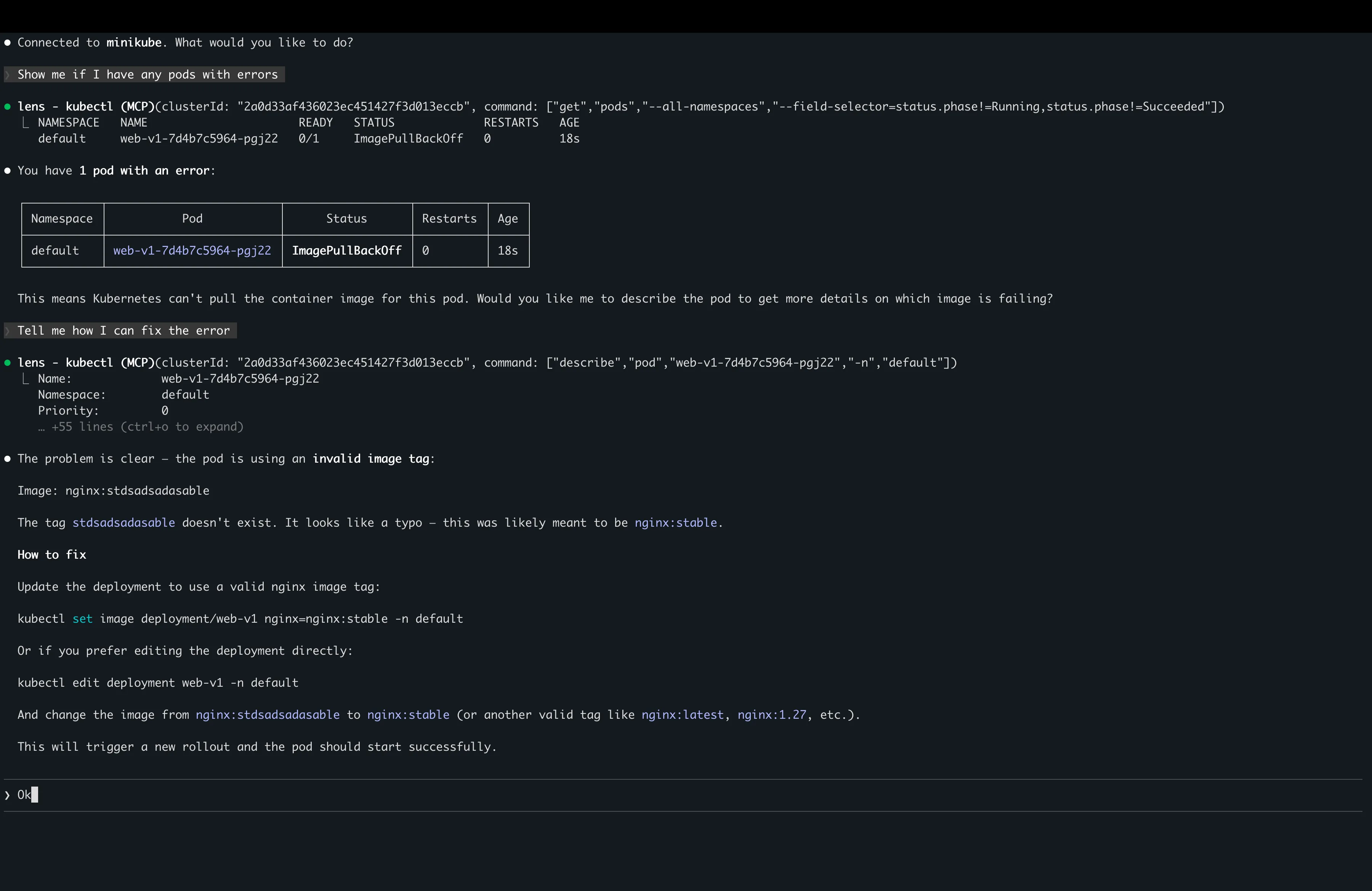 Troubleshooting issues with the Lens MCP Server