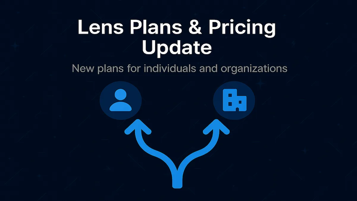Lens plans and pricing update