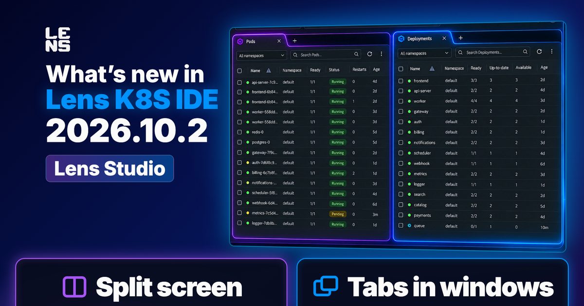 What's new in Lens K8S IDE: Lens Studio