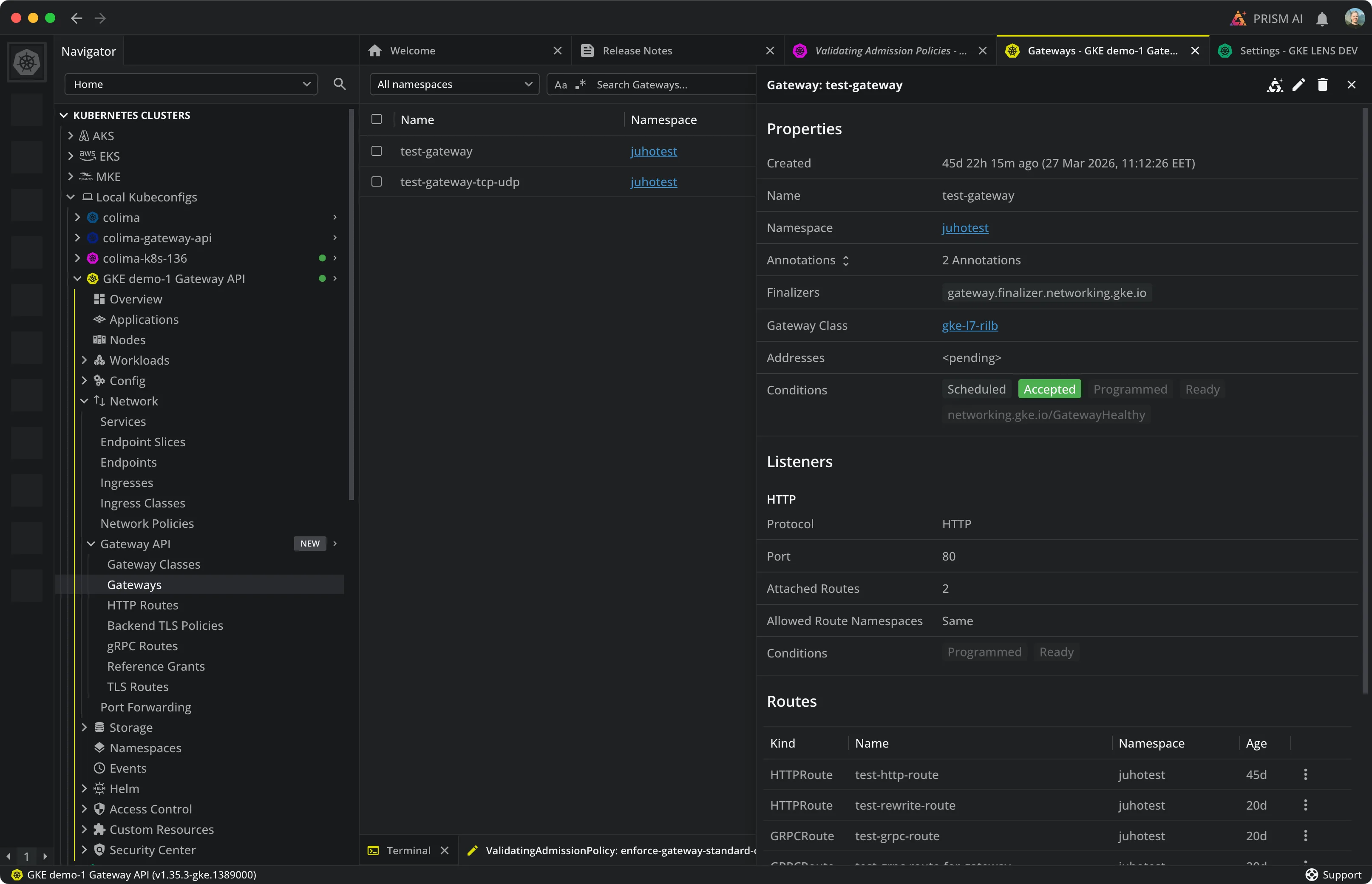 Gateway API Routes