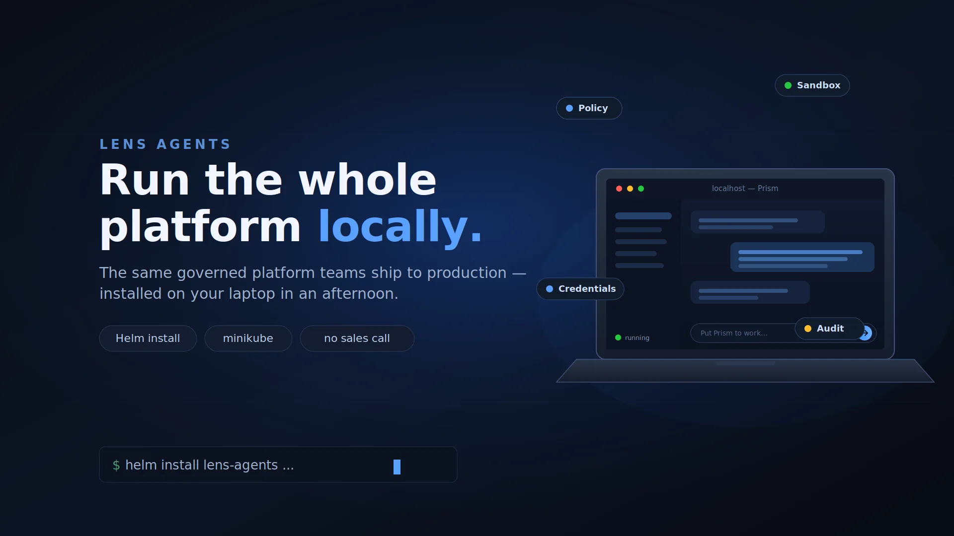 Run Lens Agents locally on your own machine